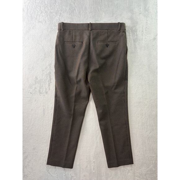Theory Treeca 2 Dot Jacquard Slim Leg Pant • Brown & Green • Size 10 - Picture 8 of 8